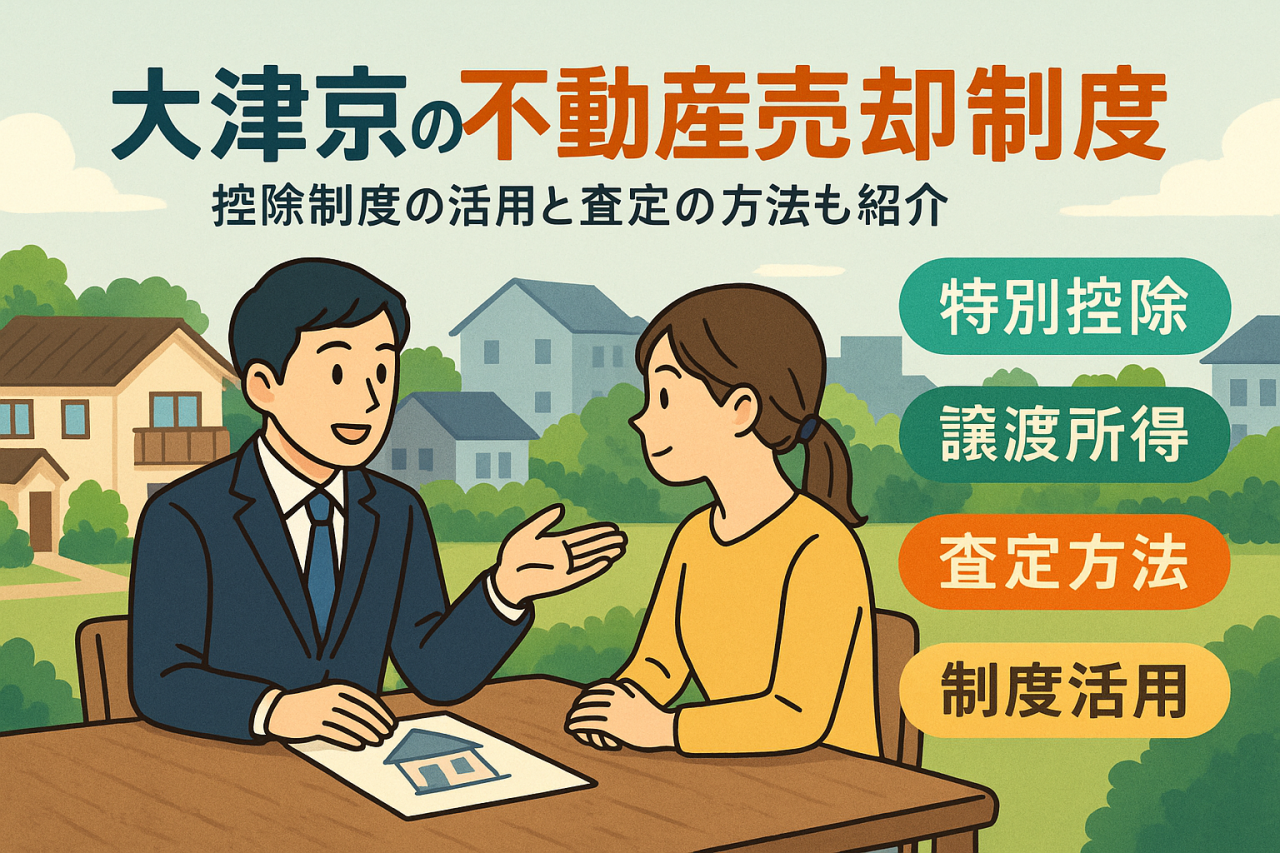 大津京での不動産売却で得する制度一覧と控除活用術！査定方法も解説