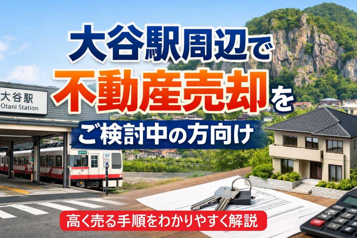 大谷駅周辺で不動産売却をご検討中の方向けガイド｜高く売る手順をわかりやすく解説！